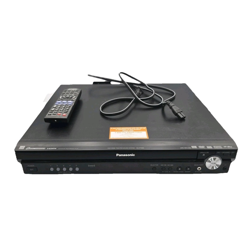 Panasonic SA-PT950 DVD Home Theater System 5 Disc‎ With Transmitter and Remote